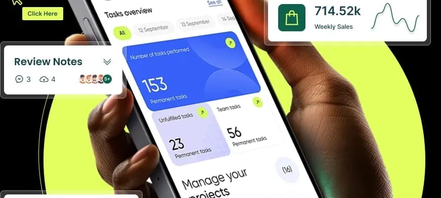 A mobile dashboard showing answer and engagement metrics